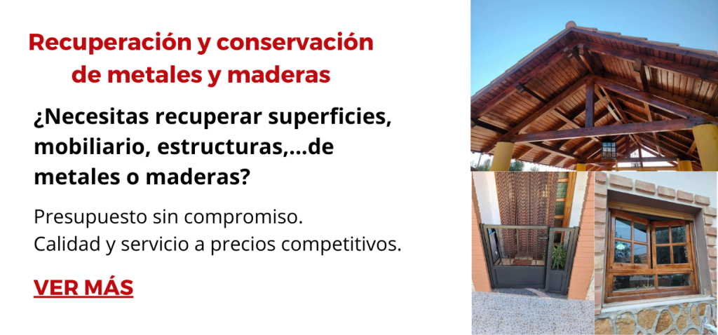 Recuperación y conservación de metales y maderas